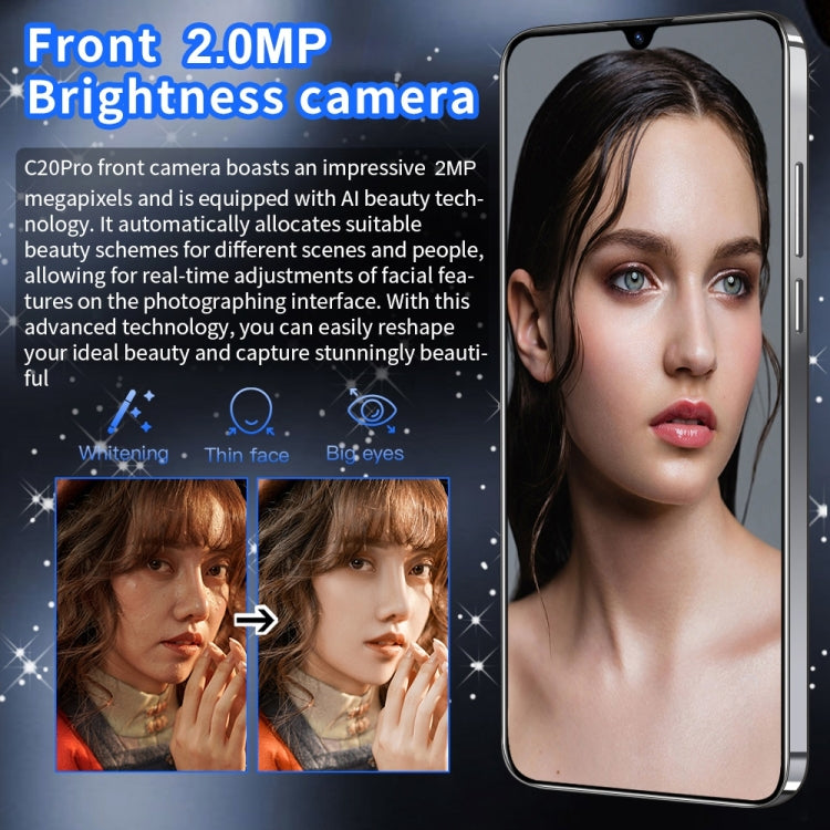 C20 Pro / X19, 6.49 inch Face Identification Android 8.1 MTK6580A Quad Core, Network: 3G, Dual SIM, 2GB+16GB