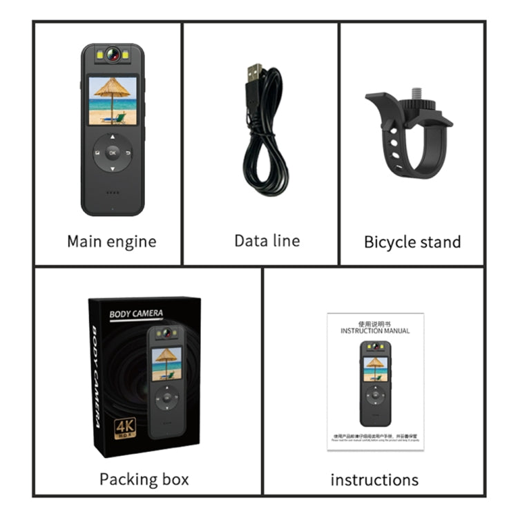 Z09 4K HD Clip-On Smart Video Recorder with Ring Stand, Z09