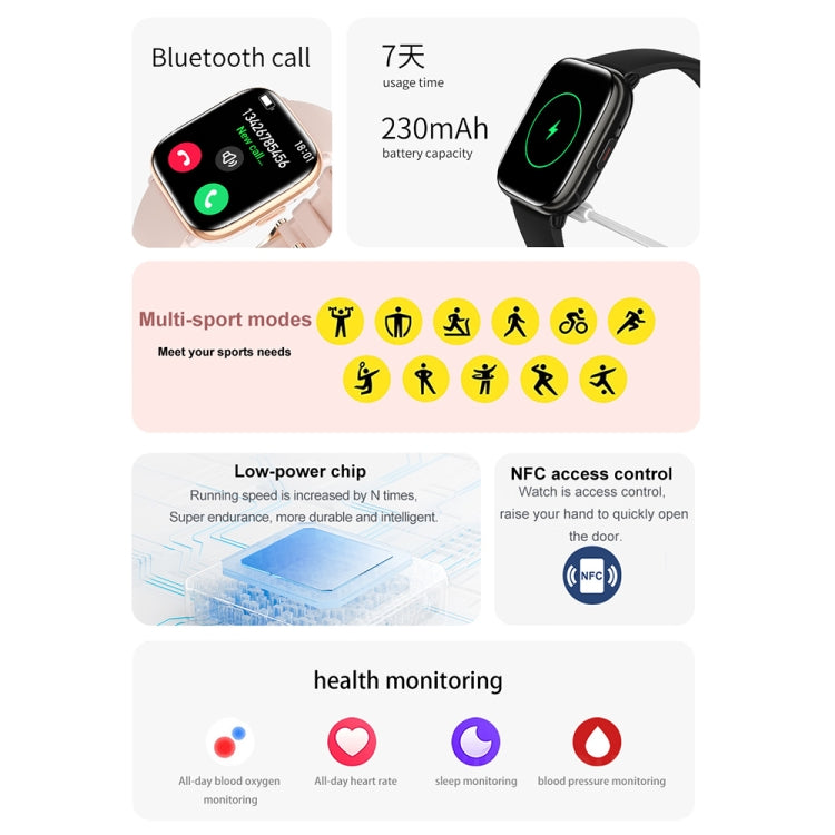 HD12 1.75 inch IP68 Waterproof Smart Watch, Support Blood Oxygen Monitoring