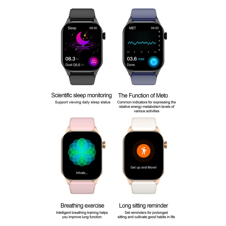 T98 2.04 inch IP68 Waterproof Bluetooth Call Smart Watch, Support Blood Oxygen Monitoring