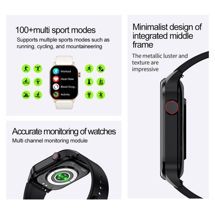 T98 2.04 inch IP68 Waterproof Bluetooth Call Smart Watch, Support Blood Oxygen Monitoring