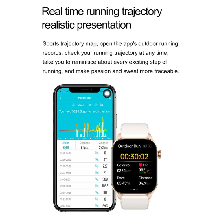T98 2.04 inch IP68 Waterproof Bluetooth Call Smart Watch, Support Blood Oxygen Monitoring
