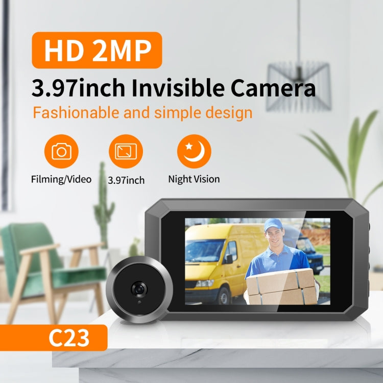 ESCAM C23 3.97 inch 1080p Smart Digital Door Concealed Viewer Wide Angle With Night Vision, C23