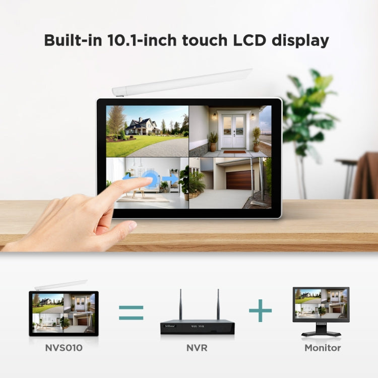 SriHome NVS010-IPC047 Ultra HD 4 Channel WiFi Network Video Recorder Set, NVS010-IPC047