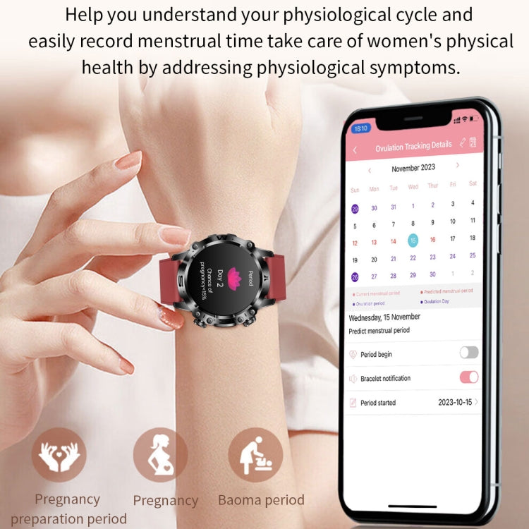 ET482 1.43 inch AMOLED Screen Sports Smart Watch Support Bluetooth Call / ECG Function
