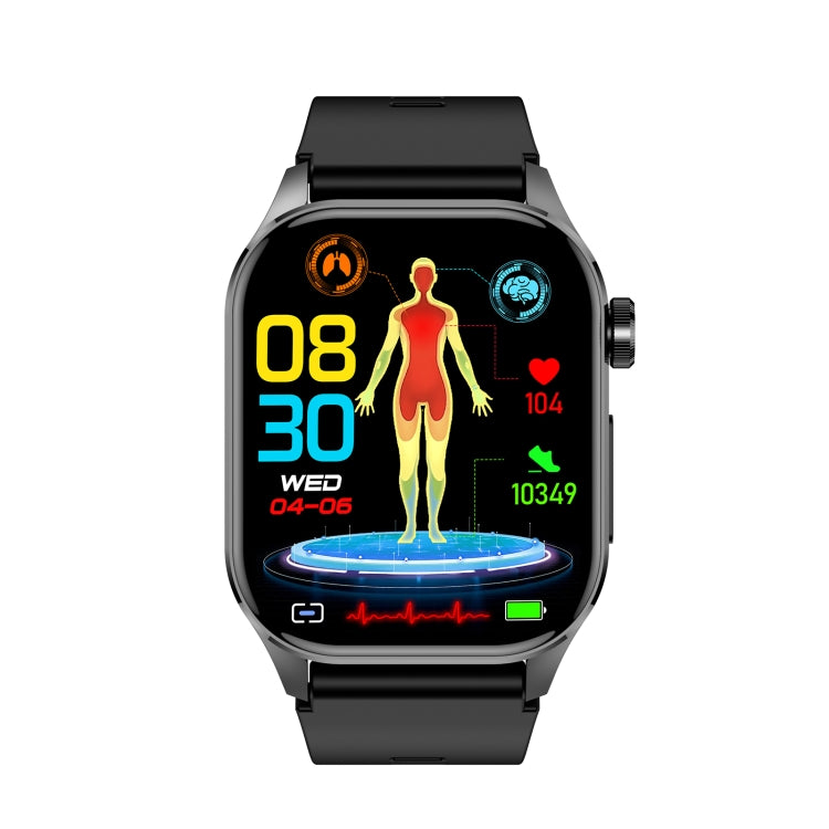 ET580 2.04 inch AMOLED Screen Sports Smart Watch Support Bluetooth Call / ECG Function