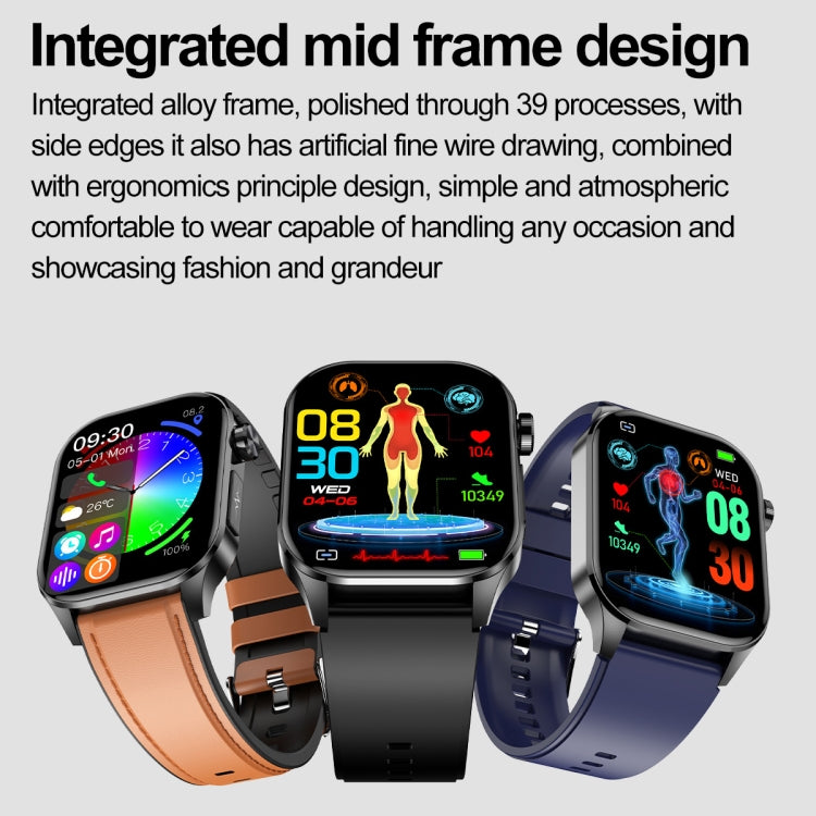 ET580 2.04 inch AMOLED Screen Sports Smart Watch Support Bluetooth Call / ECG Function