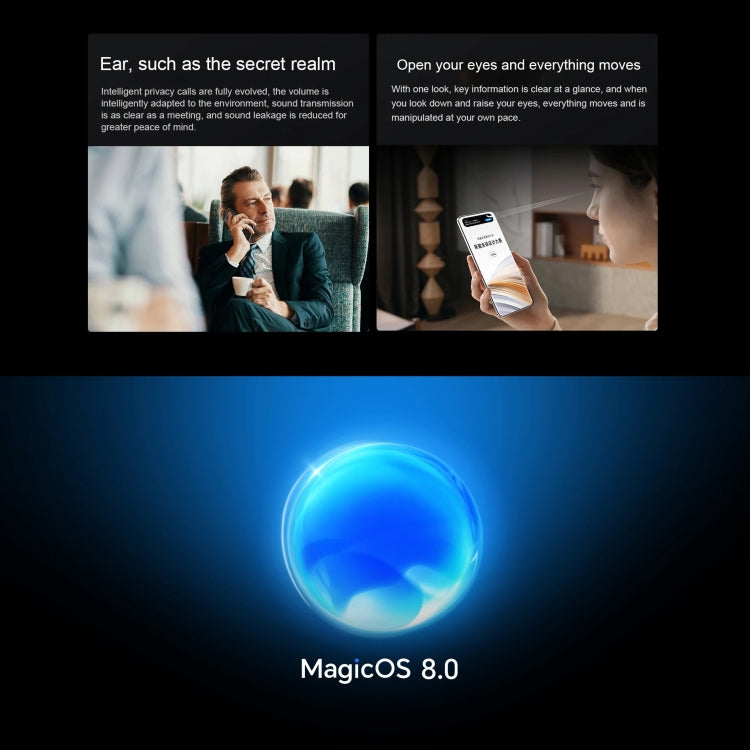 Honor Magic6 Ultimate, 6.8 inch Magic OS 8.0 Snapdragon 8 Gen 3 Octa Core up to 3.3GHz, Network: 5G, OTG, NFC, Support Google Play, 16GB+512GB, 16GB+1TB