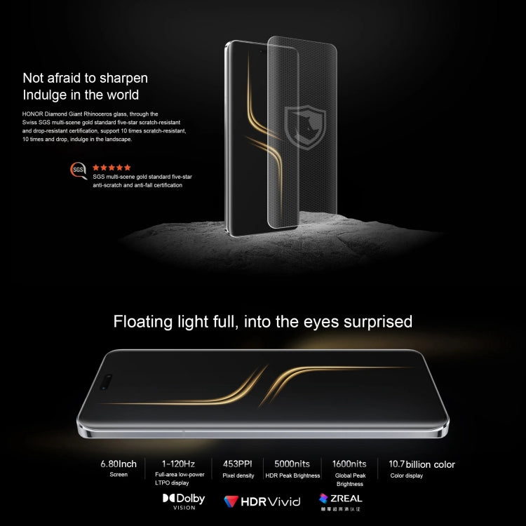 Honor Magic6 Ultimate, 6.8 inch Magic OS 8.0 Snapdragon 8 Gen 3 Octa Core up to 3.3GHz, Network: 5G, OTG, NFC, Support Google Play, 16GB+512GB, 16GB+1TB