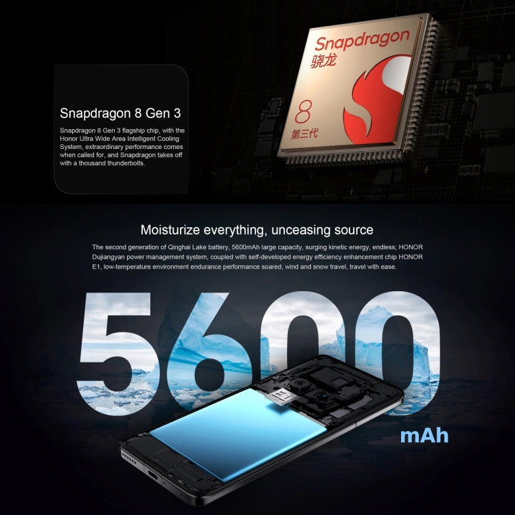 Honor Magic6 Ultimate, 6.8 inch Magic OS 8.0 Snapdragon 8 Gen 3 Octa Core up to 3.3GHz, Network: 5G, OTG, NFC, Support Google Play, 16GB+512GB, 16GB+1TB