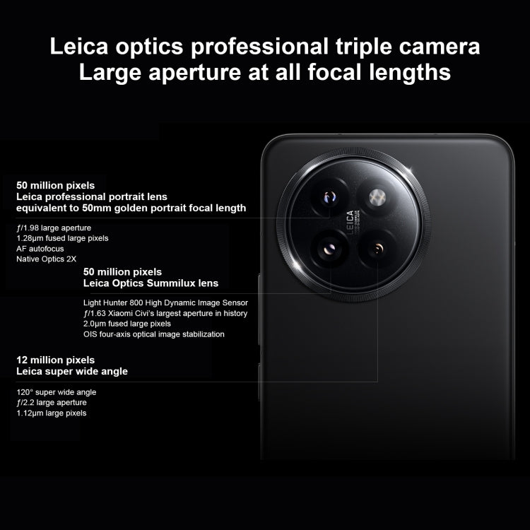 Xiaomi Civi 4 Pro, 6.55 inch Xiaomi HyperOS Snapdragon 8s Gen 3 Octa Core 4nm up to 3.0GHz, NFC, Network: 5G, 12GB+256GB, 12GB+512GB, 16GB+512GB