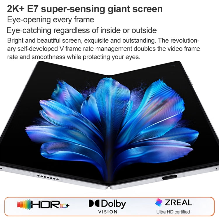 vivo X Fold3, Face ID / Fingerprint Identification, 8.03 inch + 6.53 inch Android 14 OriginOS 4 Snapdragon 8 Gen 2 Octa Core 3.25GHz, OTG, NFC, Network: 5G, 12GB+256GB, 16GB+256GB, 16GB+512GB, 16GB+1TB