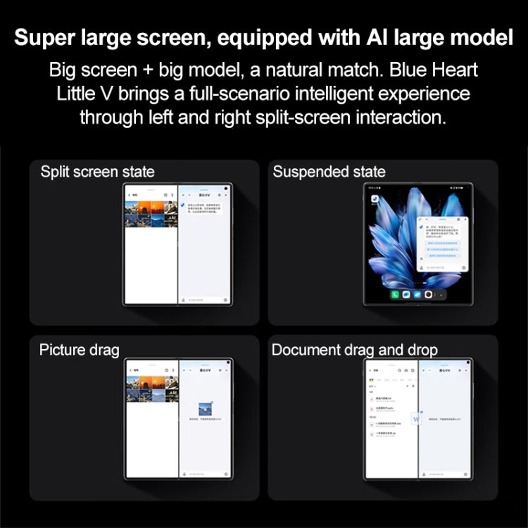 vivo X Fold3 Pro, Face ID / Fingerprint Identification, 8.03 inch + 6.53 inch Android 14 OriginOS 4 Snapdragon 8 Gen 3 Octa Core 3.3GHz, OTG, NFC, Network: 5G, 16GB+512GB, 16GB+1TB