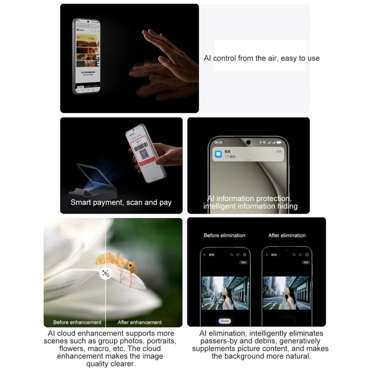 HUAWEI Pura 70 Pro, Screen Fingerprint Identification, 6.8 inch HarmonyOS 4.2 Kirin 9010 Octa Core up to 2.3GHz, NFC, OTG, Not Support Google Play, 12GB+256GB, 12GB+512GB, 12GB+1TB
