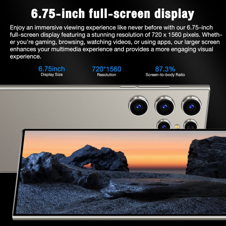 S24 Ultra / L26, 6.75 inch Screen, Face Identification, Android 8.1 MTK6580P Quad Core, Network: 3G, Dual SIM, L26 2GB+16GB