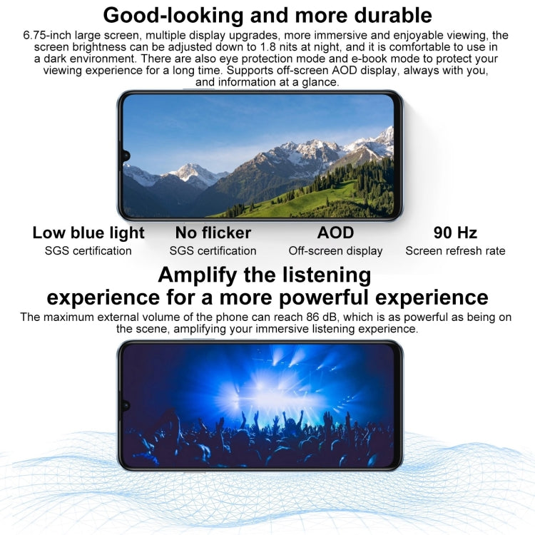 HUAWEI Enjoy 70S, Side Fingerprint Identification, 6.75 inch HarmonyOS 4.2 Octa Core 2.4GHz, Network: 4G, Not Support Google Play, 8GB+128GB, 8GB+256GB