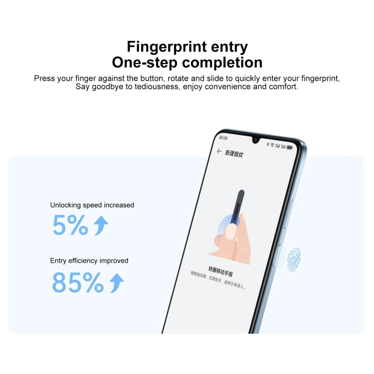HUAWEI Enjoy 70S, Side Fingerprint Identification, 6.75 inch HarmonyOS 4.2 Octa Core 2.4GHz, Network: 4G, Not Support Google Play, 8GB+128GB, 8GB+256GB