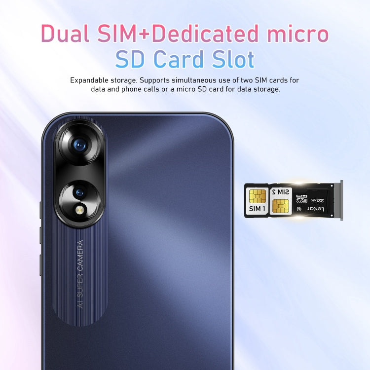 SDT81 / A38, 6.3 inch Screen, Face Identification, Android 10.0 MTK6737 Quad Core, Network: 4G, Dual SIM, 2GB+16GB
