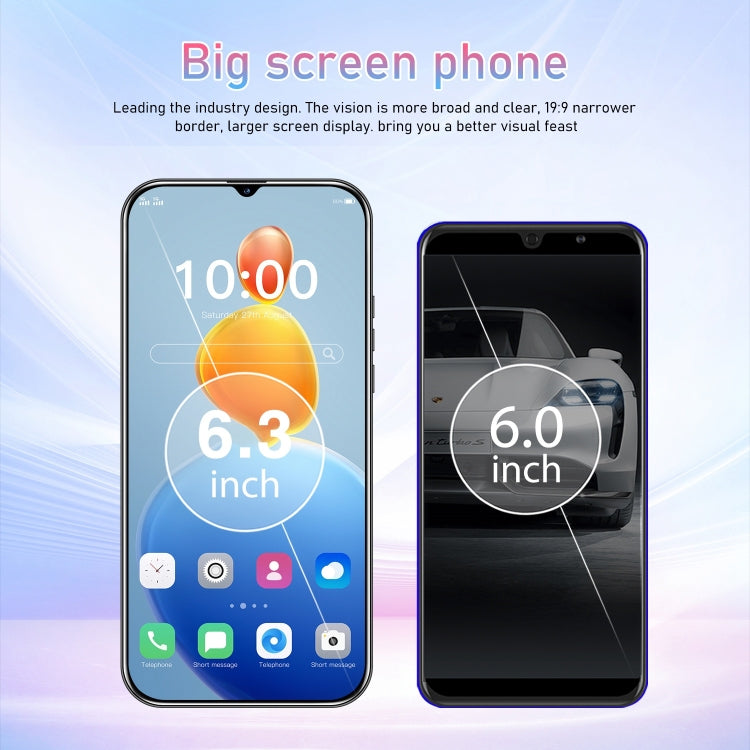 SDT81 / A38, 6.3 inch Screen, Face Identification, Android 10.0 MTK6737 Quad Core, Network: 4G, Dual SIM, 2GB+16GB