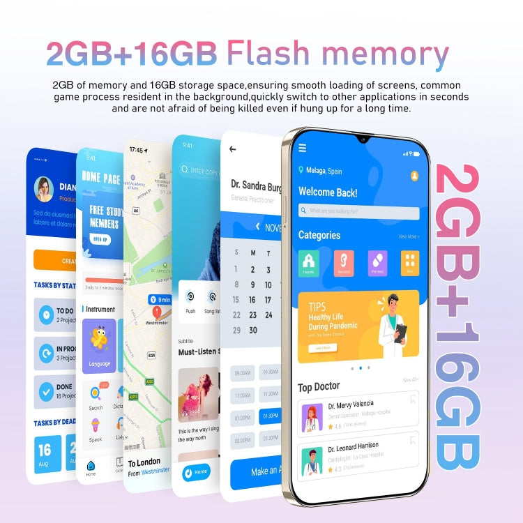 SDT81 / A38, 6.3 inch Screen, Face Identification, Android 10.0 MTK6737 Quad Core, Network: 4G, Dual SIM, 2GB+16GB