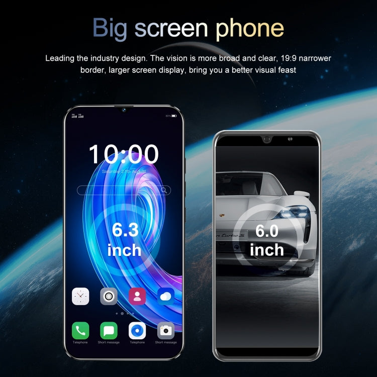 SDT86 / Note30 Pro, 6.3 inch Screen, Face Identification, Android 10.0 MTK6737 Quad Core, Network: 4G, Dual SIM, 2GB+16GB
