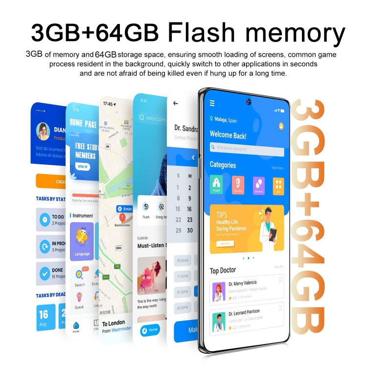 ZKV6 / 11 Pro+, 6.8 inch Screen, Face Identification, Android 10.0 MTK6737 Quad Core, Network: 4G, OTG, Dual SIM, 3GB+64GB