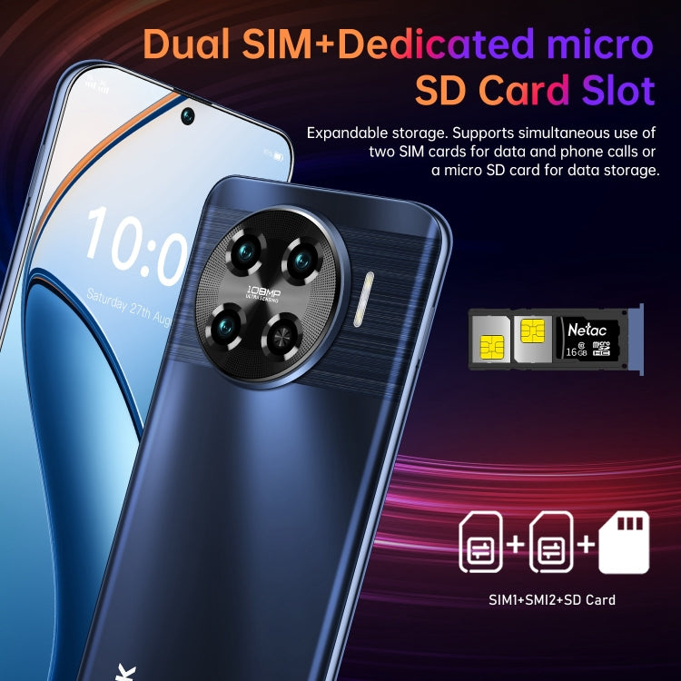 VB16 / Spark 20 Pro+, 6.8 inch Screen, Face Identification, Android 10.0 MTK6737 Quad Core, Network: 4G, Dual SIM, 3GB+64GB
