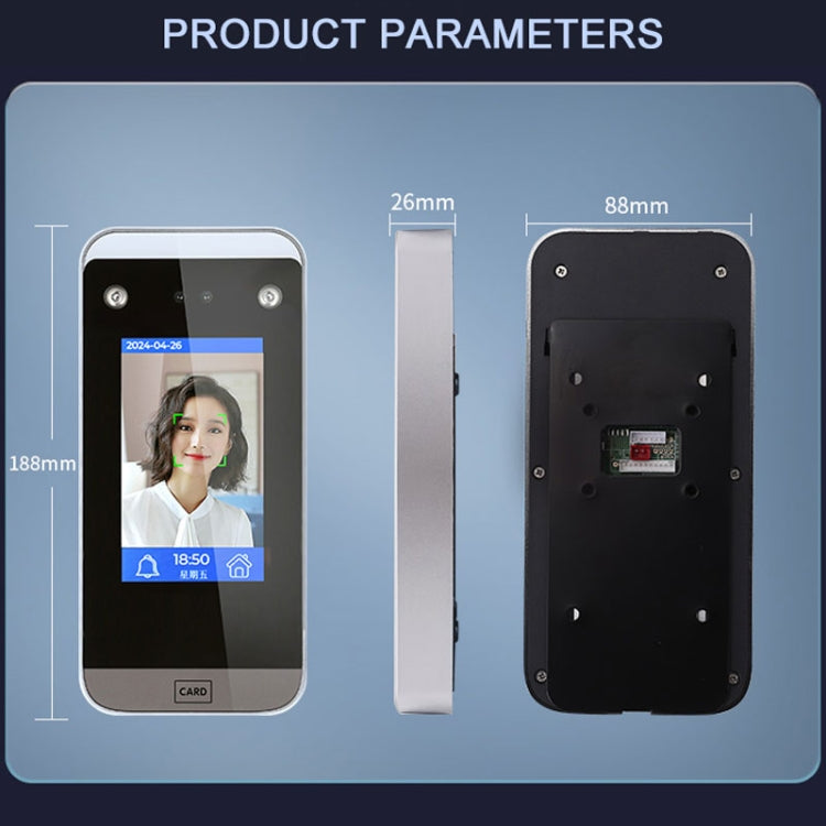 Realand F100 4.3 inch Capacitive Touch Screen Face Fingerprint Card Attendance Machine, F100