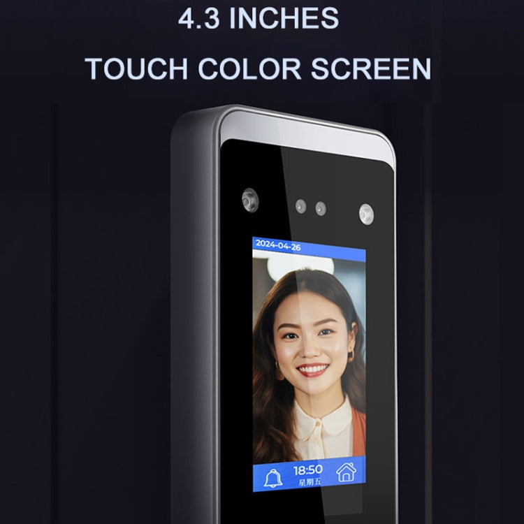 Realand F100 4.3 inch Capacitive Touch Screen Face Fingerprint Card Attendance Machine, F100