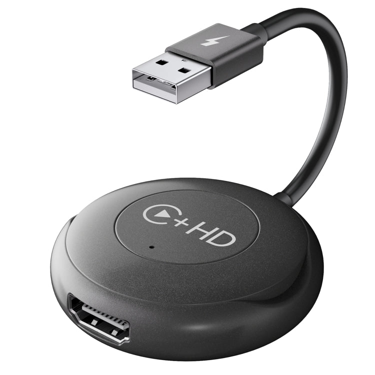 USB and HDMI Wired to Wireless CarPlay Auto Adapter, USB + HDMI Round