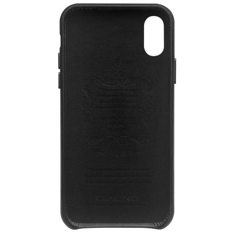 QIALINO Shockproof Cowhide Leather Protective Case, For iPhone XR, For iPhone XS Max