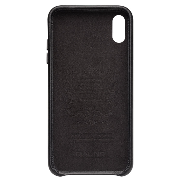 QIALINO Shockproof Weave Cowhide Leather Protective Case, For iPhone XS, For iPhone XR, For iPhone XS Max