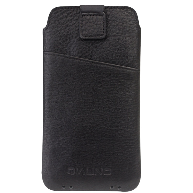 QIALINO Nappa Texture Top-grain Leather Liner Bag with Card Slots, For iPhone XS / X, For iPhone XS Max, For iPhone XR