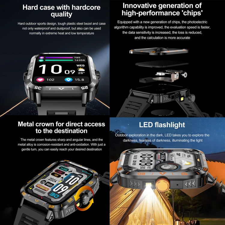 ZW59 1.95 inch BT Call Sports Smart Watch, Blood Oxygen / Heart Rate / Remote Photography