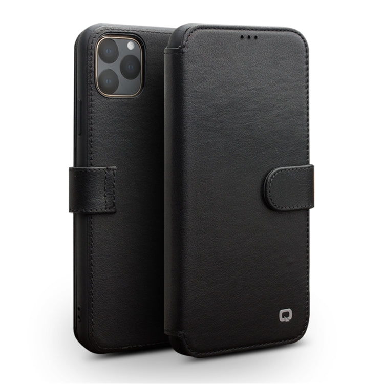 QIALINO Business Magnetic Buckle Horizontal Flip Leather Case with Card Slots, For iPhone 11, For iPhone 11 Pro, For iPhone 11 Pro Max