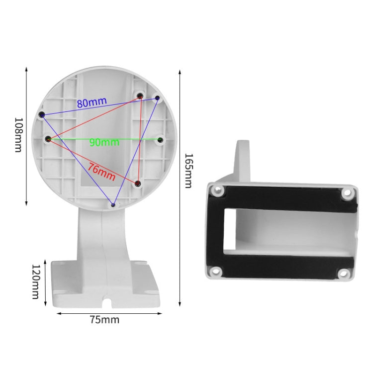 5pcs Universal Plastic Surveillance Camera Hemisphere Wall Mount Bracket, 1258S, 1258B, 1258