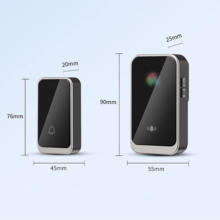 A20 Pro Plug in Free Waterproof Rechargeable Long-distance Wireless Doorbell, A20 Pro (EU Plug)