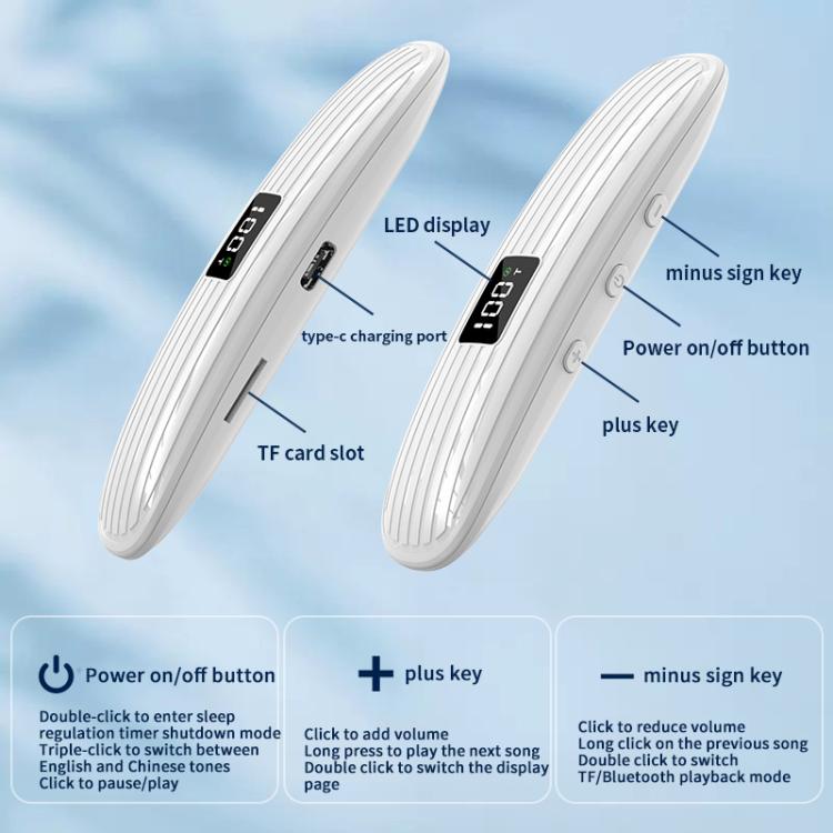 QY10-B Bone Conduction Bluetooth 5.3 Sleep Speaker, QY10-B