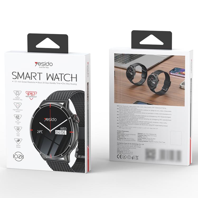 Yesido IO28 Smart Watch, 1.51 inch Screen, Support BT Call / Heart Rate, IO28