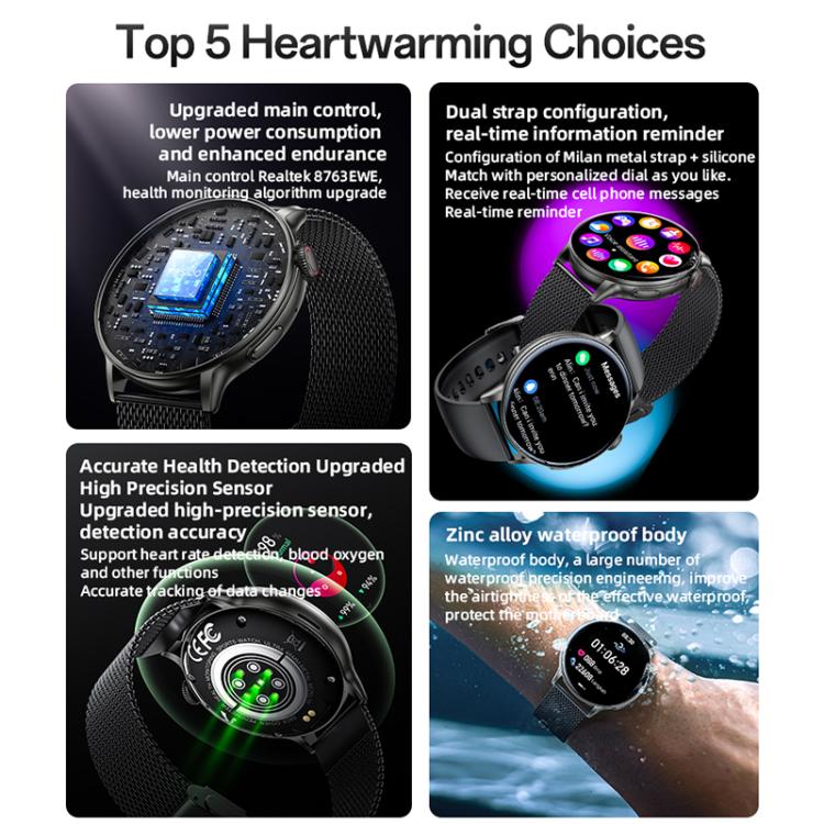 Yesido IO28 Smart Watch, 1.51 inch Screen, Support BT Call / Heart Rate, IO28