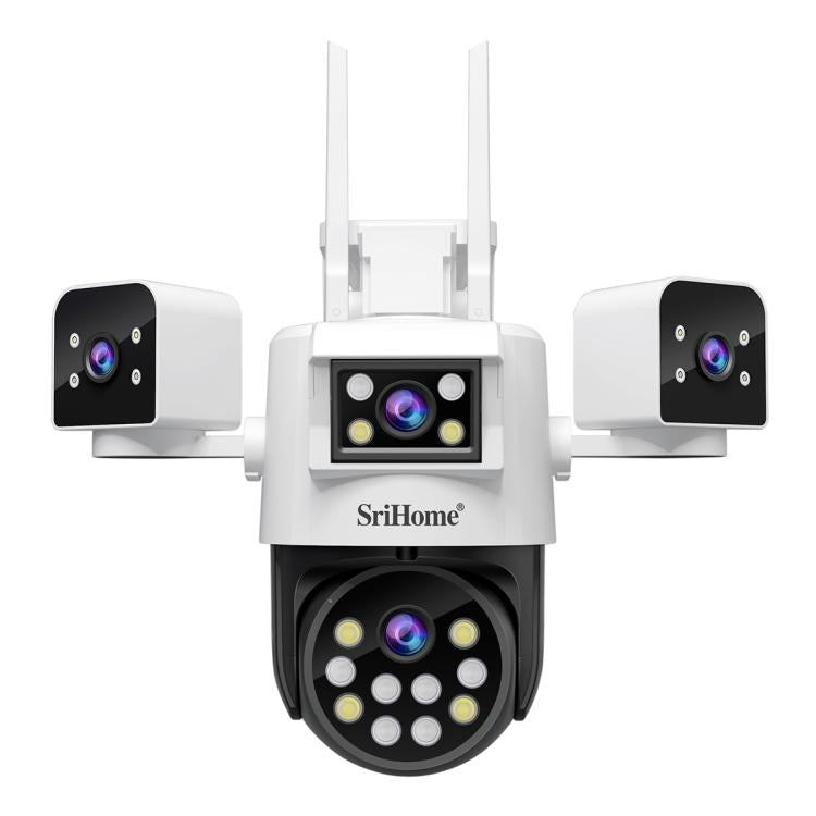 SriHome SH066 8MP HD Quad Lens Security Camera, Support Full Color Night Vision / Two-way Audio, EU Plug, US Plug, UK Plug, AU Plug