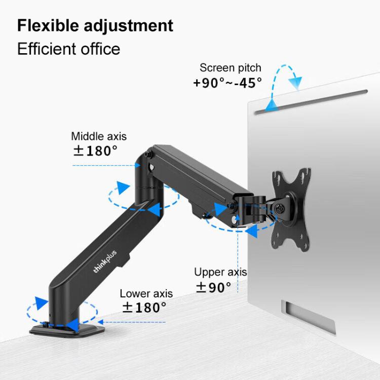 Lenovo Thinkplus ZJA4 Rotatable Lift Desktop Monitor Holder, ZJA4