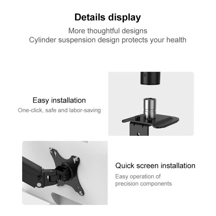 Lenovo Thinkplus ZJA4 Rotatable Lift Desktop Monitor Holder, ZJA4