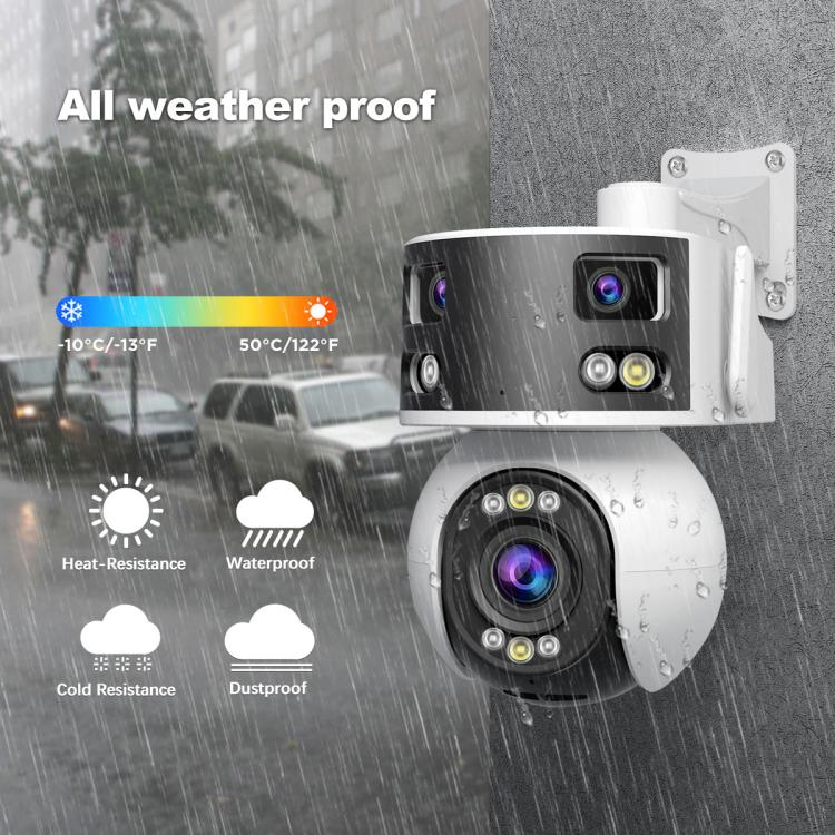 SriHome SH055B 8MP HD Multi-lens Super Wide Angle Panoramic PTZ Dome Camera, SH055B