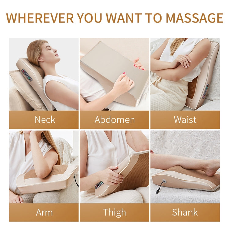 Multifunctional Mini Massage Pillow Neck and Shoulder Cervical Massager, AU Plug, US Plug, UK Plug