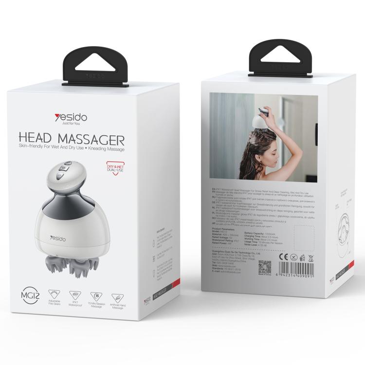 Yesido MG12 IPX7 Waterproof Intelligent Head Massager Care Instrument, MG12