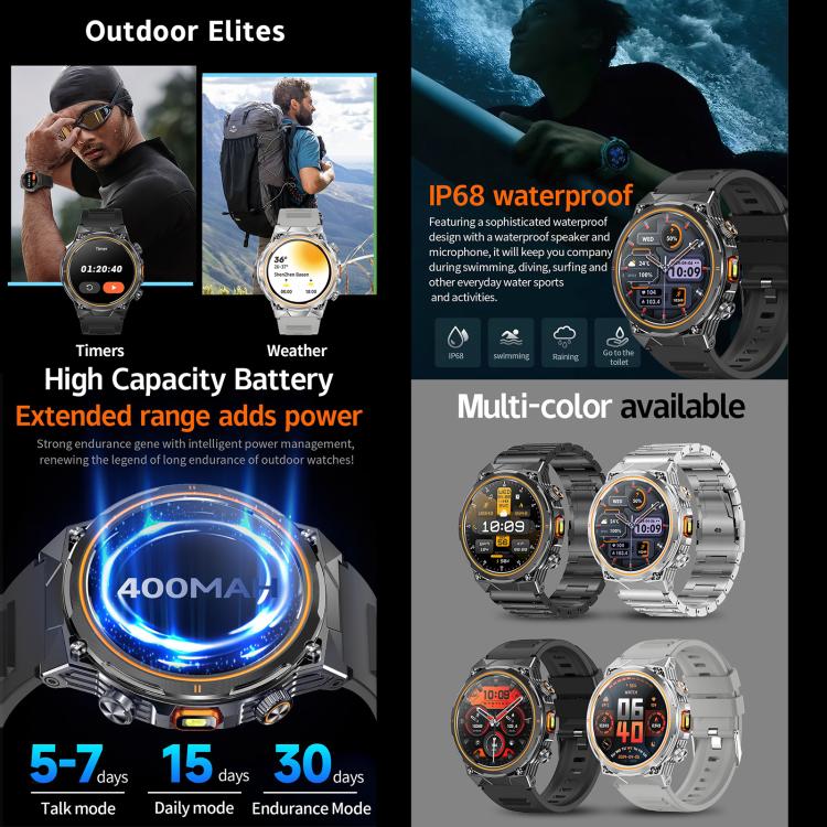 AK81 BT Call Smart Watch, Support Blood Pressure / Heart Rate / Sports Health Monitoring Fitness Tracker