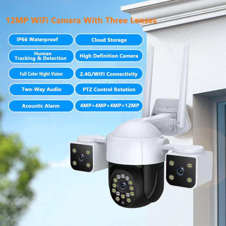 QX155 6MP Triple Camera SE Asia 4G Version Supports Humanoid Detection, EU Plug, US Plug, UK Plug, AU Plug