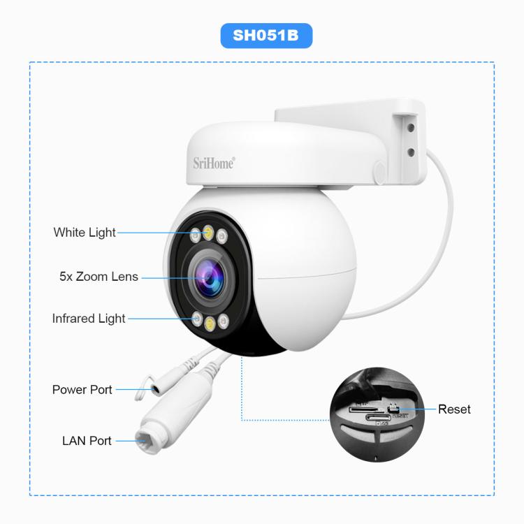 SriHome NVS005-PoE051 4MP 4CH HD PoE NVR Security Camera System Kit, NVS005-PoE051