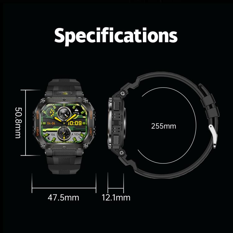 HT34 1.75 inch IPS Screen 3ATM Outdoor Sports BT Smart Watch